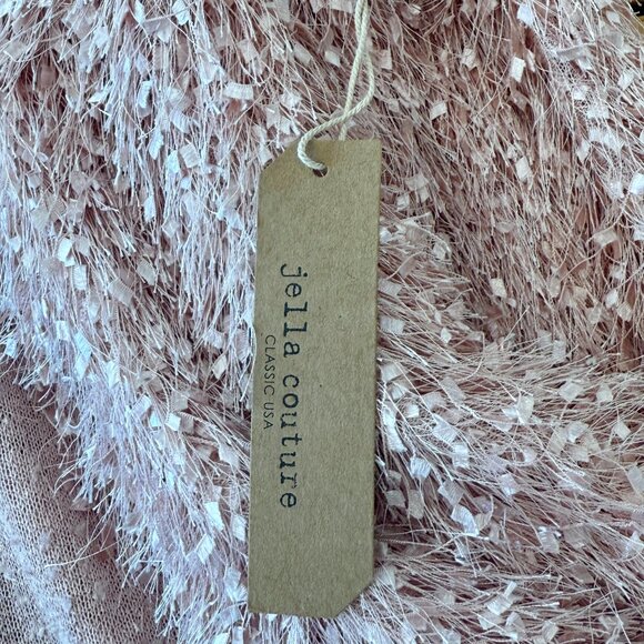NWT Jella C. Blush Pink Long Maxi Textured Shaggy Cardigan - Picture 8 of 10